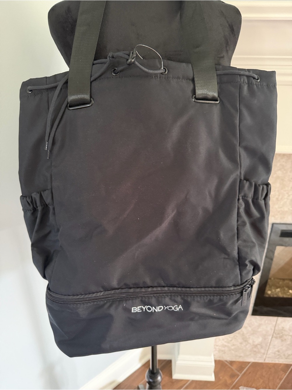 Beyond Yoga Black Convertible Tote Backpack